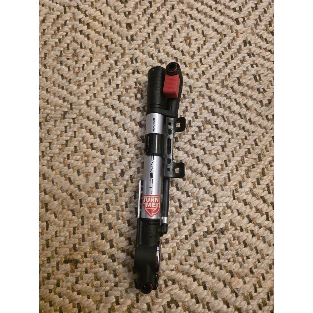 Schwinn Frame to Floor Pump FOOT‎ PAD & 120psi GAUGE 6.5" Hose Schrader Bicycle
